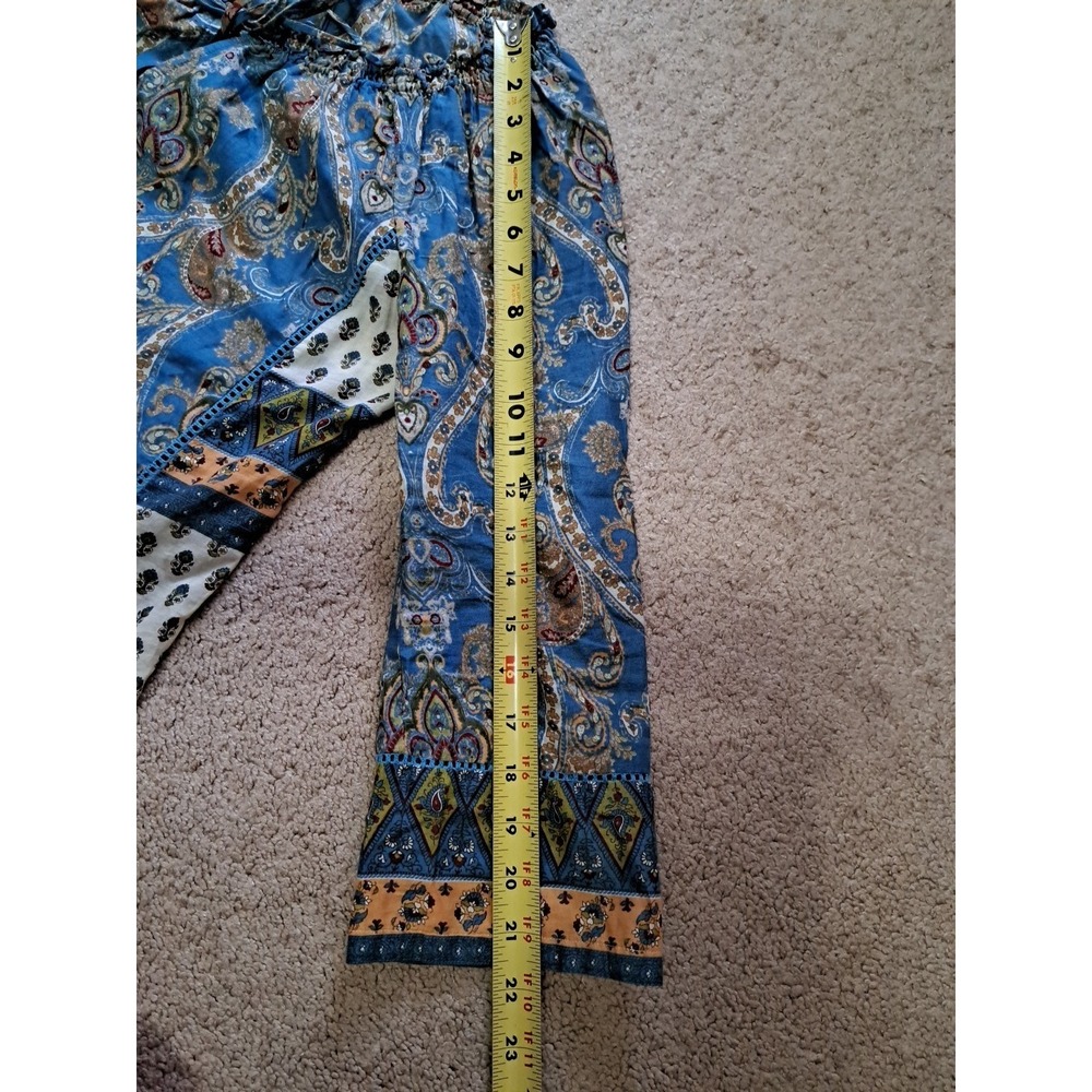 Lucky Brand Cotton Lightweight Paisley  Boho Style Patchwork Blouse Top Tunic S - Picture 10 of 13